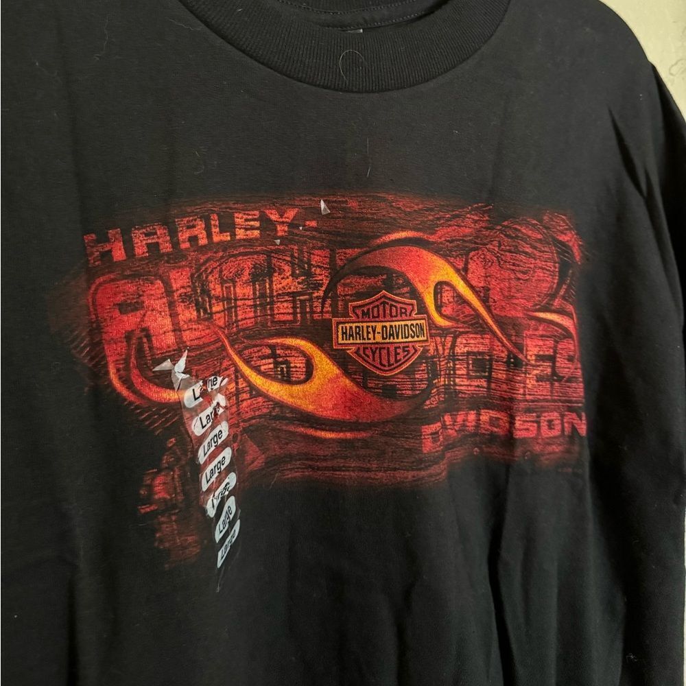 Harley-Davidson Around the‎ horn flames graphic tee shirt new size large war